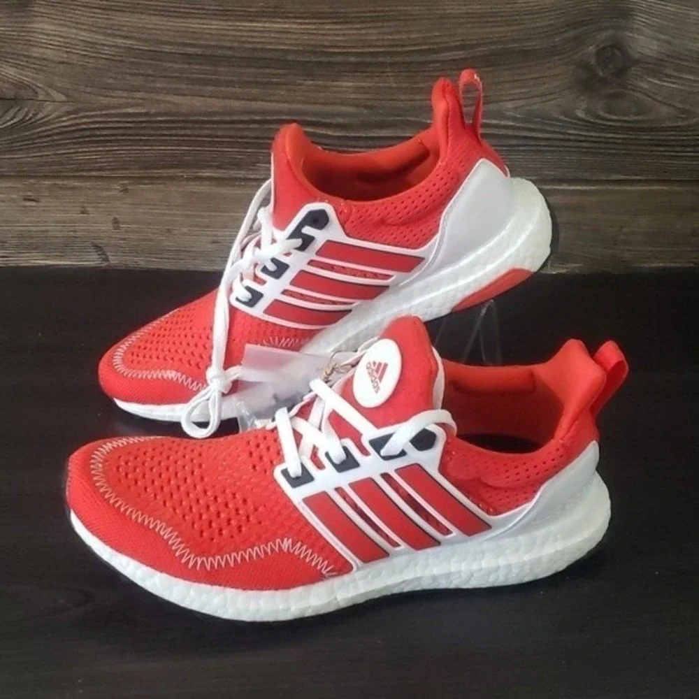 New Adidas Ultraboost Unisex Sneakers Red Running Lightweight Gym Workout‎ Shoes